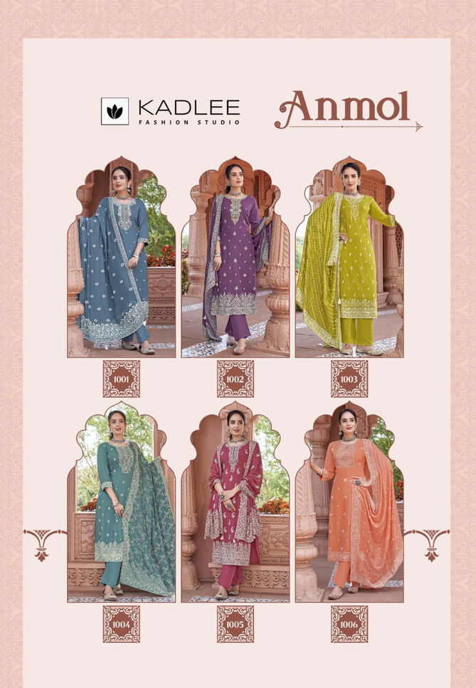 Anmol By Kadlee Rayon Designer Kurti With Bottom Dupatta Wholesale Shop In Surat